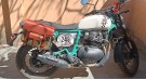 For Royal Enfield Bear 650 Canvas and Leather Pannier Bags Olive With Saddle Stays - SPAREZO